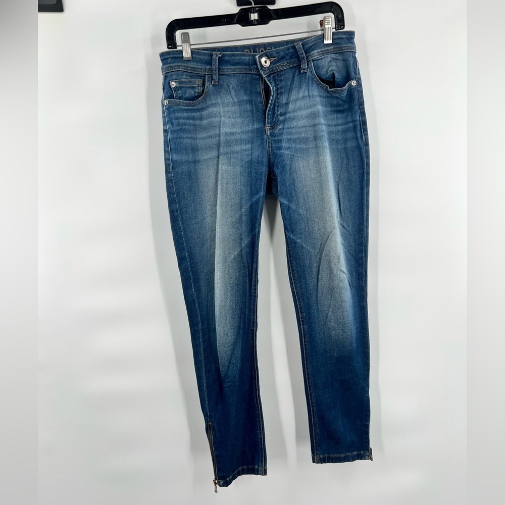 DL1961 Florence insta sculpt cropped saffron blue jeans 28